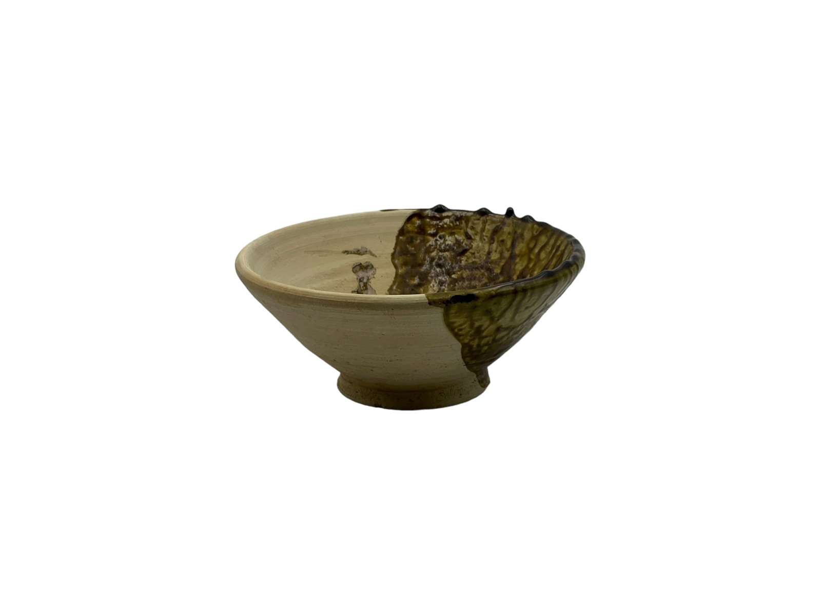 Handcrafted Half-Glazed Tamegroute Pottery Bowl – Green - 8
