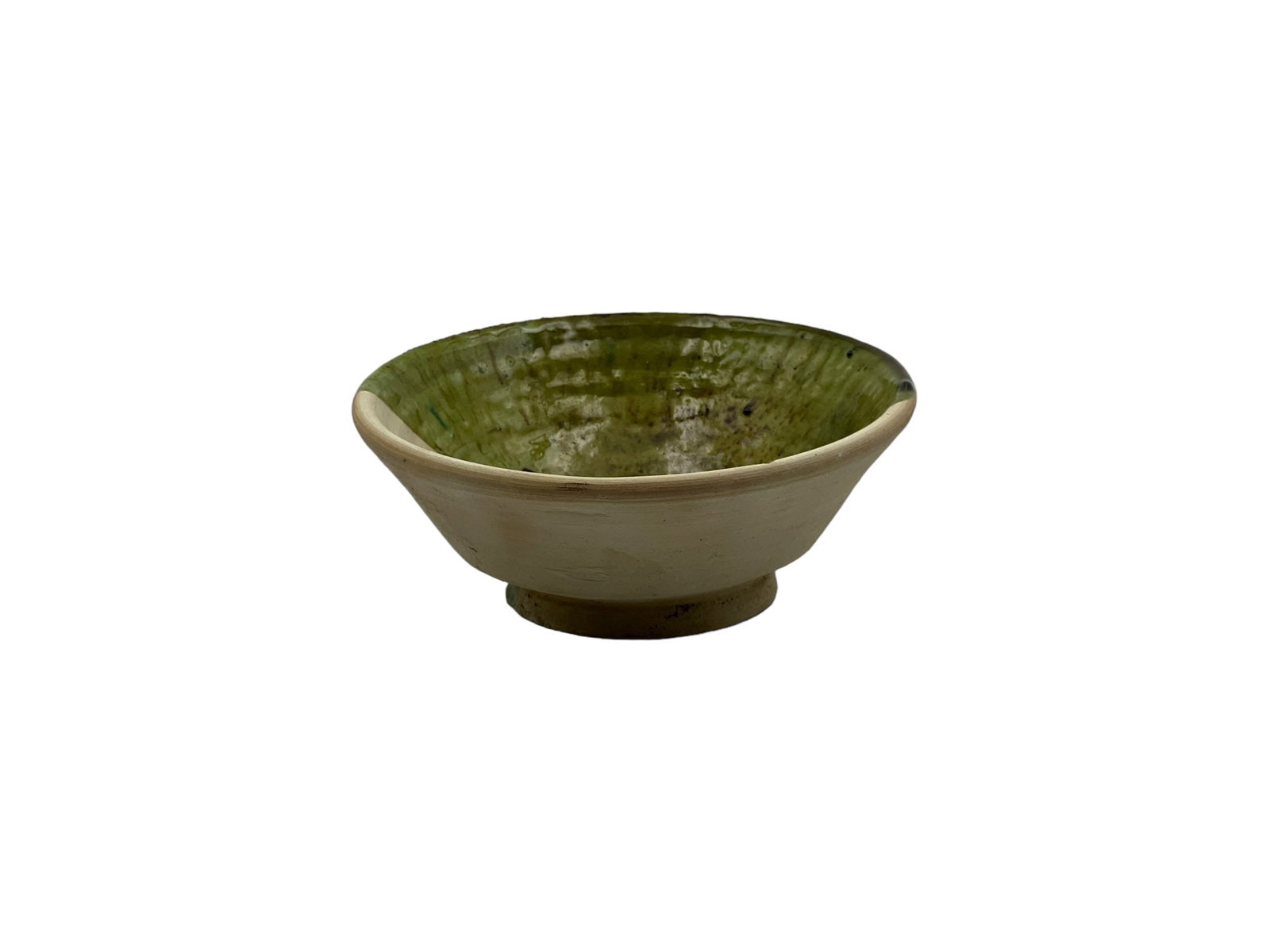 Handcrafted Half-Glazed Tamegroute Pottery Bowl – Green - 9