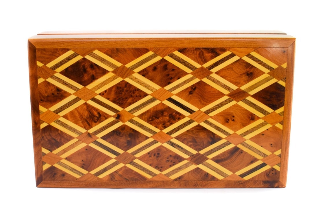 Thuya Burl Wood Jewelry Box – 8" × 4.7" × 2.5" - 7