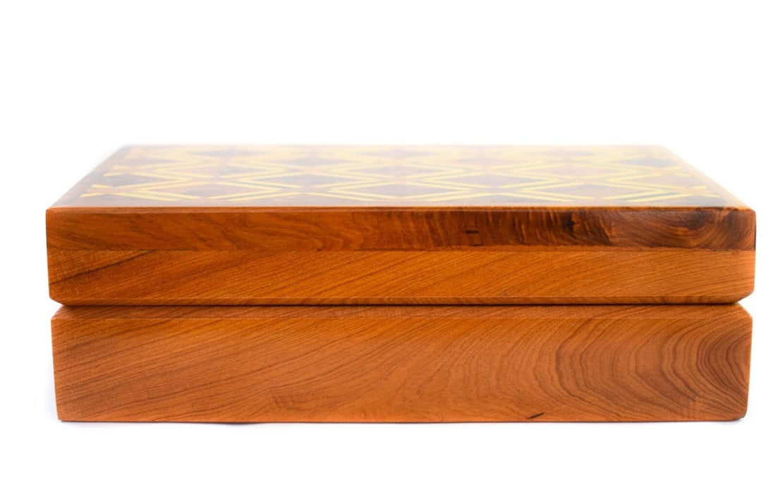 Thuya Burl Wood Jewelry Box – 8" × 4.7" × 2.5" - 9