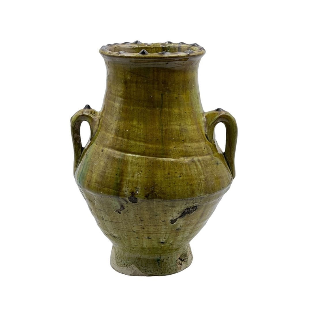Handcrafted Green Tamegroute Pottery Jug – Natural Glaze - 6