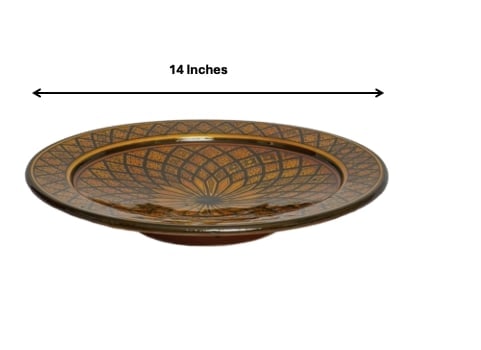 Vintage Handcrafted Clay Pottery Plate – Natural Pigments - 2