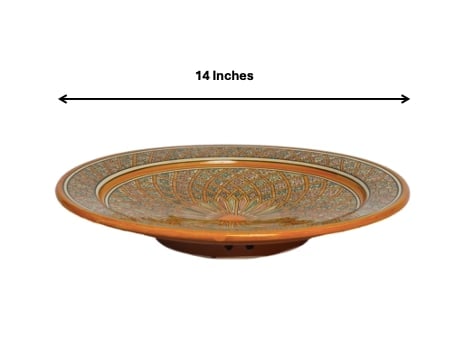 Vintage Handcrafted Clay Pottery Plate – Natural Pigments - 7