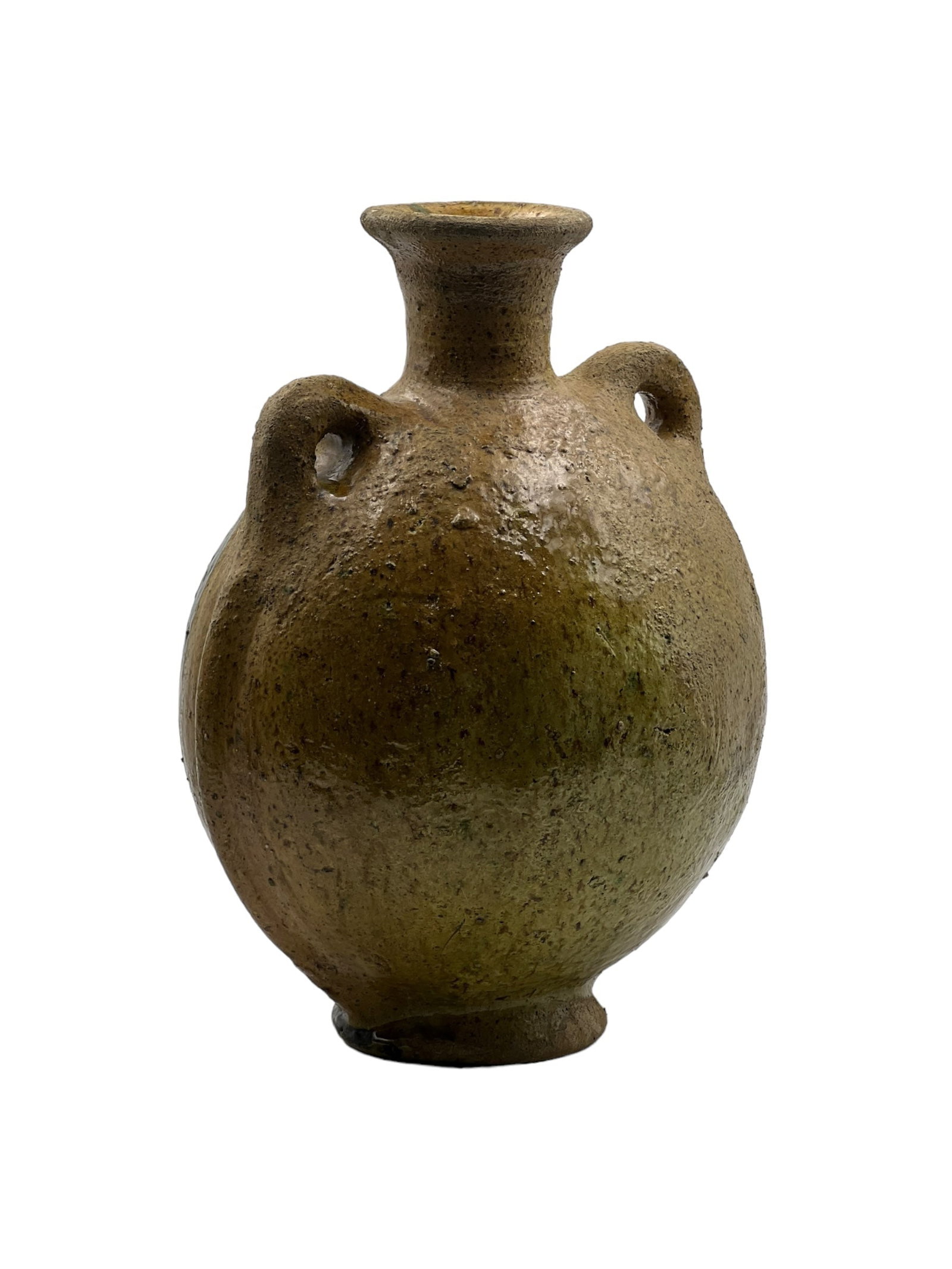 Handcrafted Green Tamegroute Pottery Jug – Natural Glaze - 2