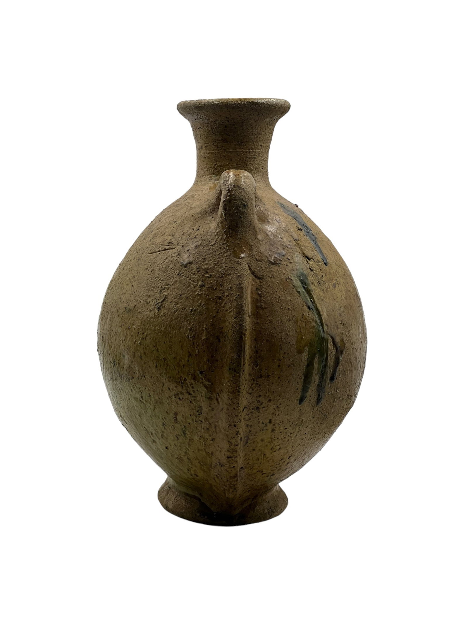 Handcrafted Green Tamegroute Pottery Jug – Natural Glaze - 3