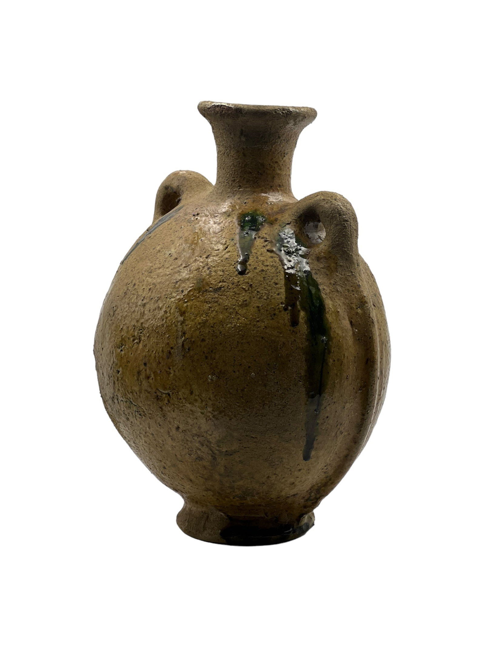 Handcrafted Green Tamegroute Pottery Jug – Natural Glaze - 4