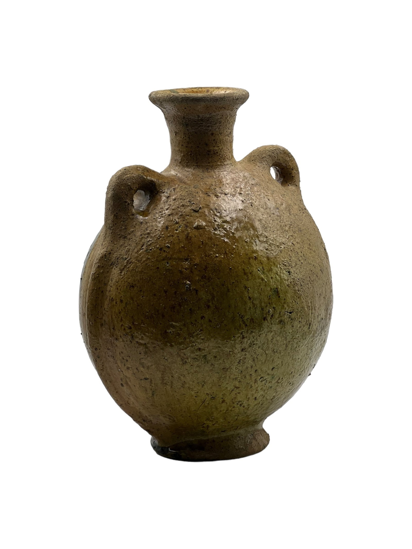 Handcrafted Green Tamegroute Pottery Jug – Natural Glaze - 5
