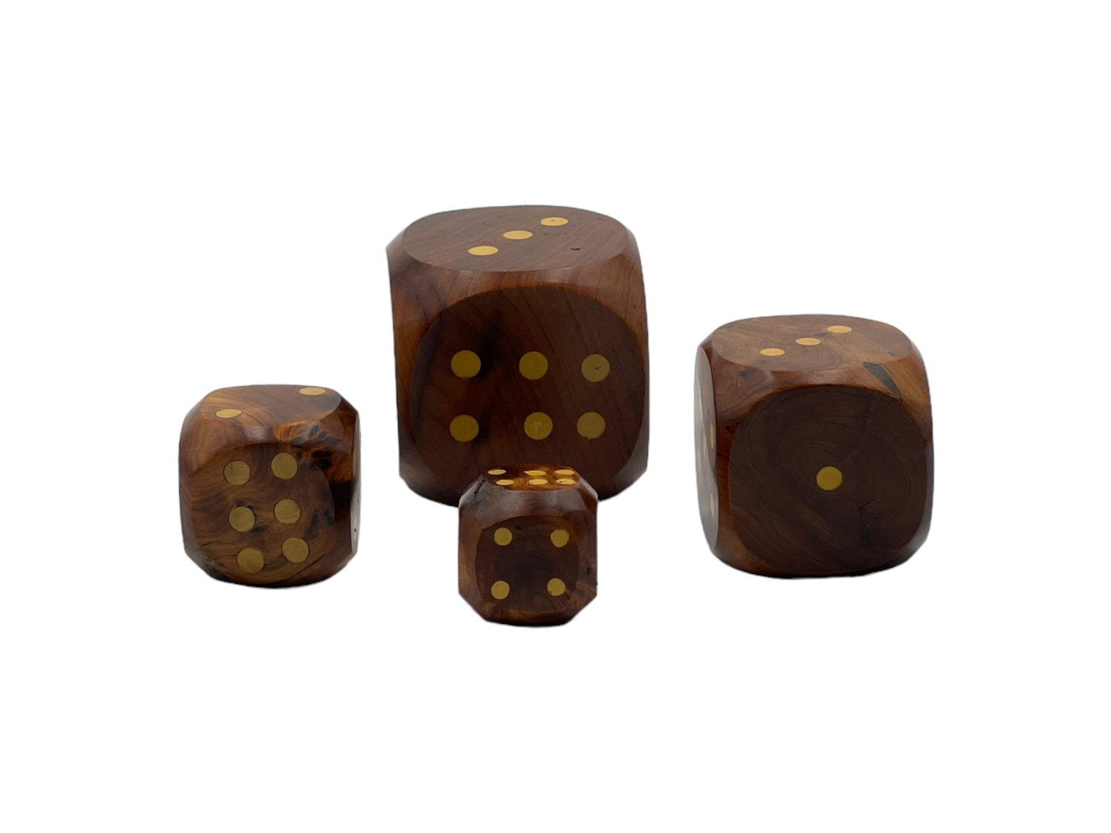 Handcrafted Thuya Wood Domino Dice – Set of 4 - 3