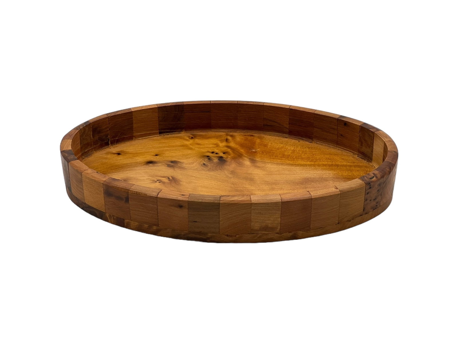 Handcrafted Oval Thuya Wood Trays – Set of 3 - 3