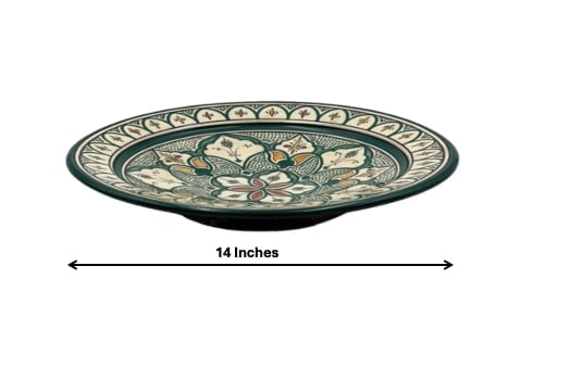 Vintage Handcrafted Clay Pottery Plate – Natural Pigments - 7