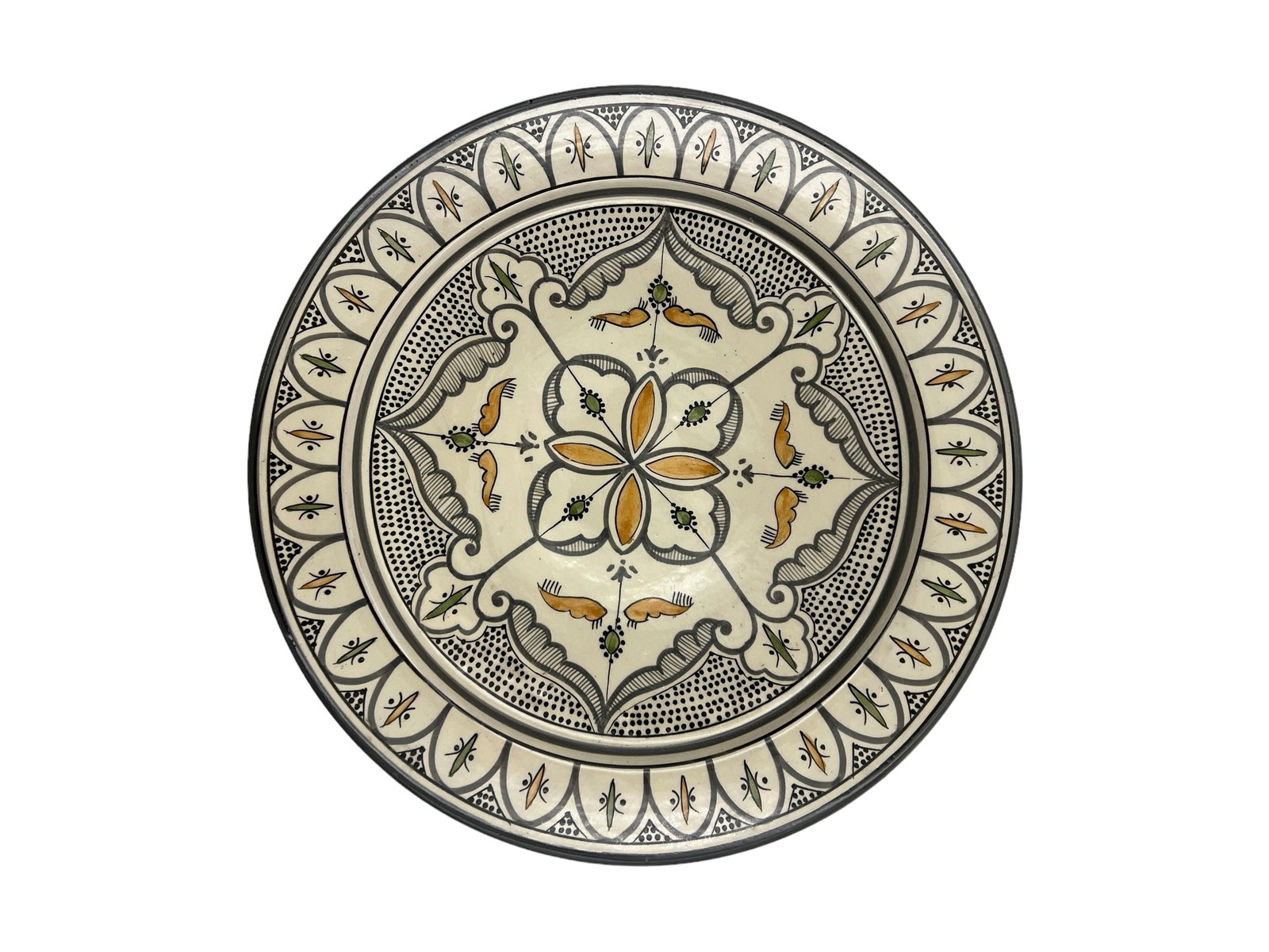 Vintage Handcrafted Clay Pottery Plate – Natural Pigments - 9
