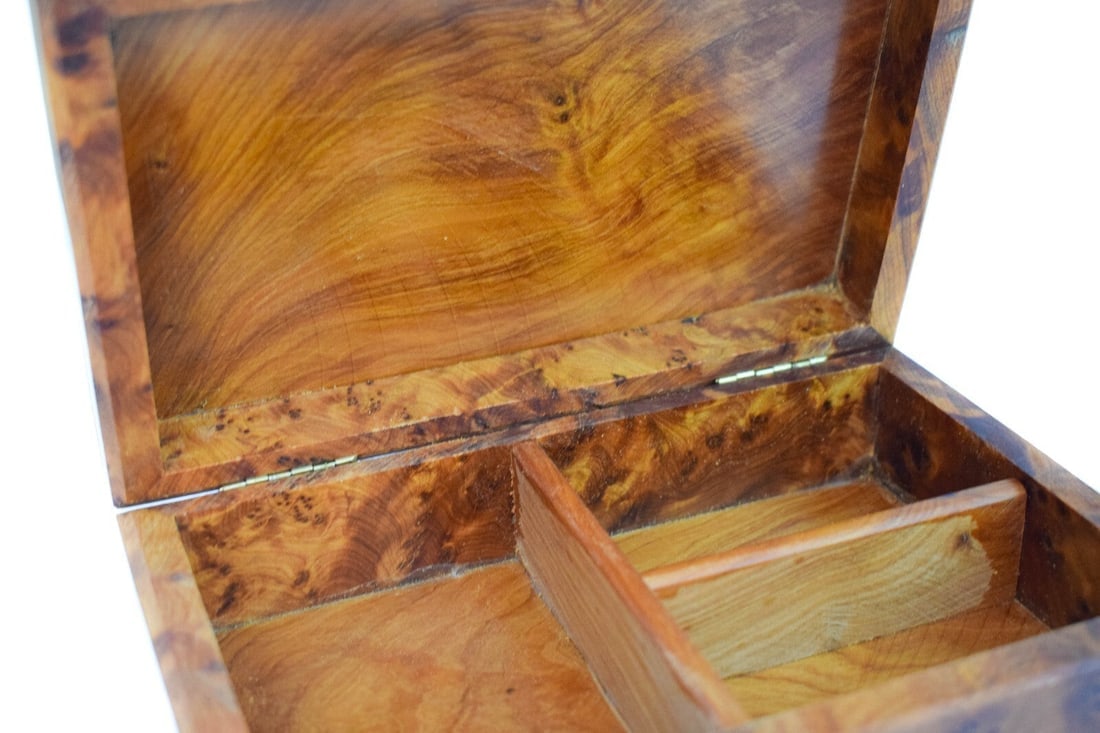 Thuya Burl Wood Jewelry Box – 7.75" × 5" × 2.75" - 4