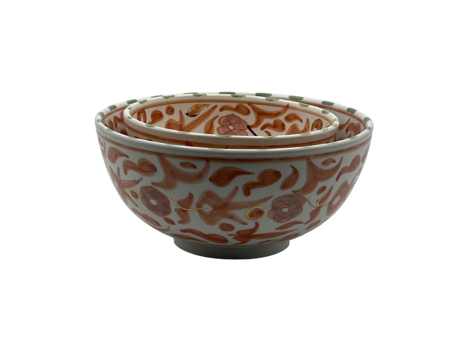 Vintage Round Handcrafted White Clay Bowl - 4