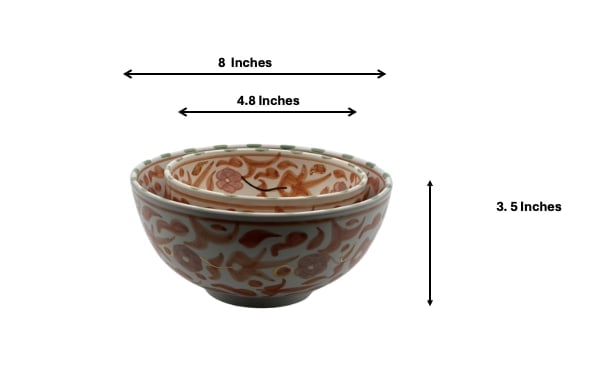 Vintage Round Handcrafted White Clay Bowl - 5