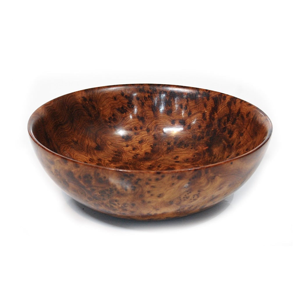 Handcrafted Thuya Wood Serving Bowl: Thuya Wood Serving Bowl is a carefully crafted piece combining practical function with a distinctive, timeless design. Material: s: Thuya Wood. Ideal for personal use, gifting, or adding a refined dec