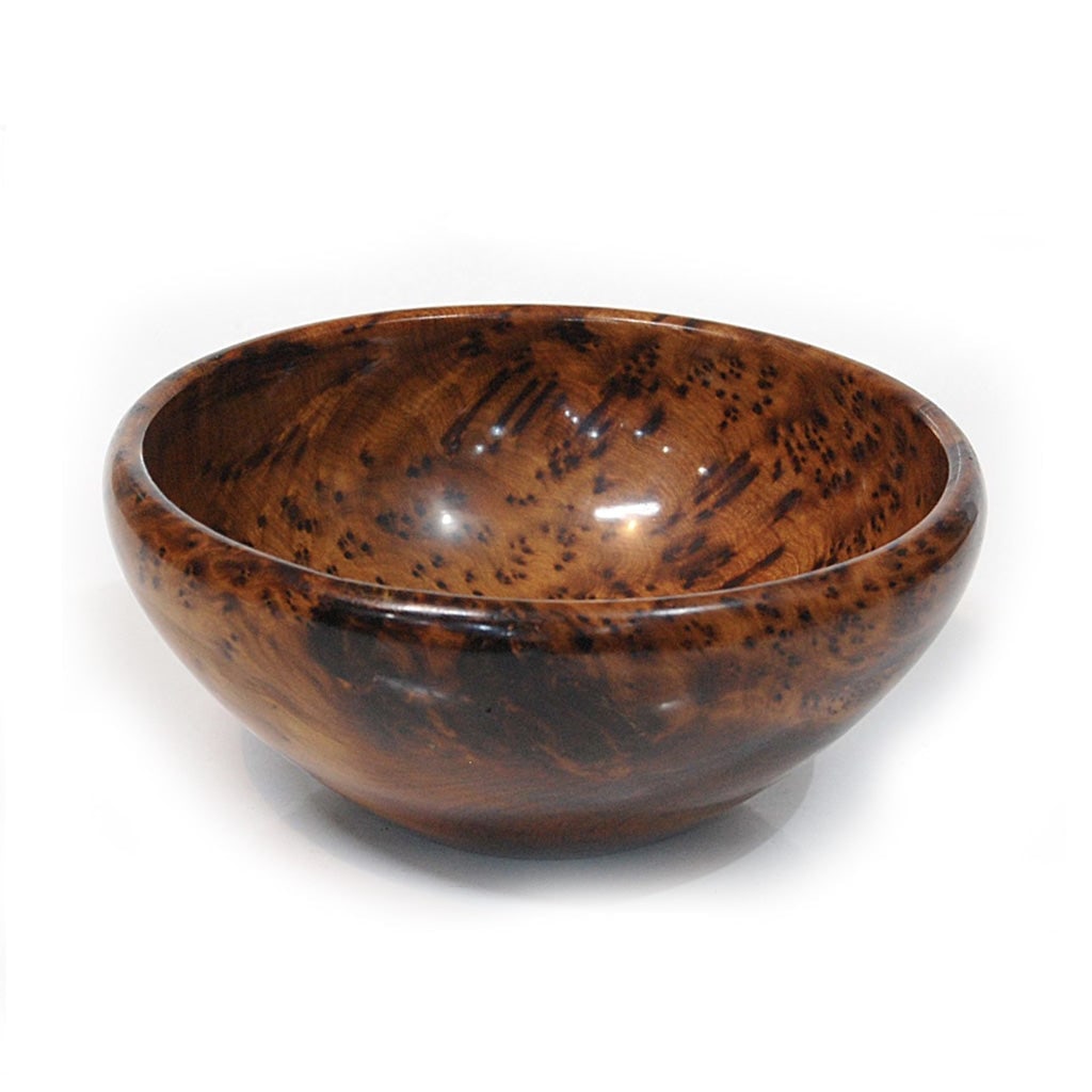 Handcrafted Thuya Wood Serving Bowl - 2