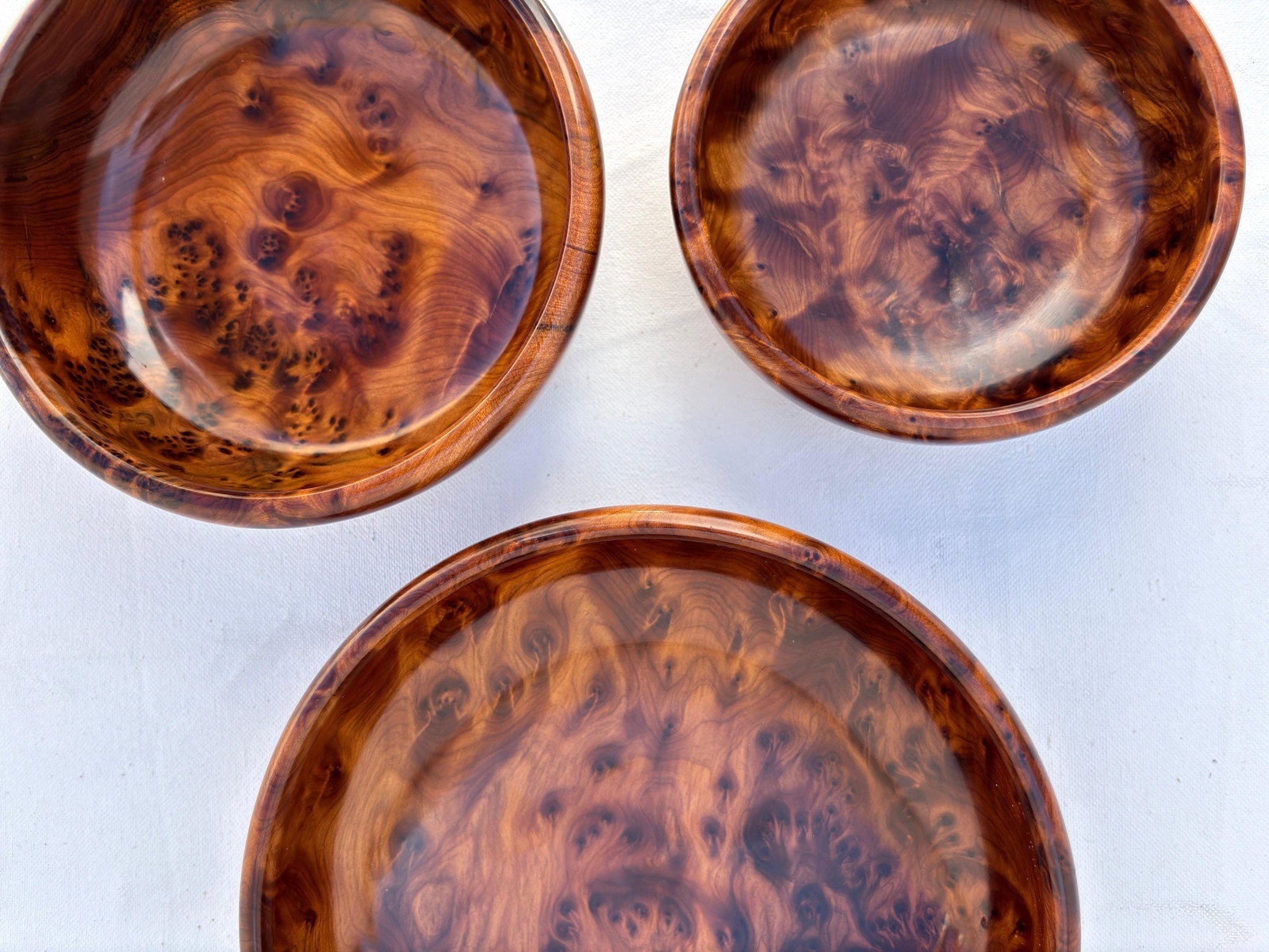 Lockable Thuya Burl Wood Jewelry Box - 5