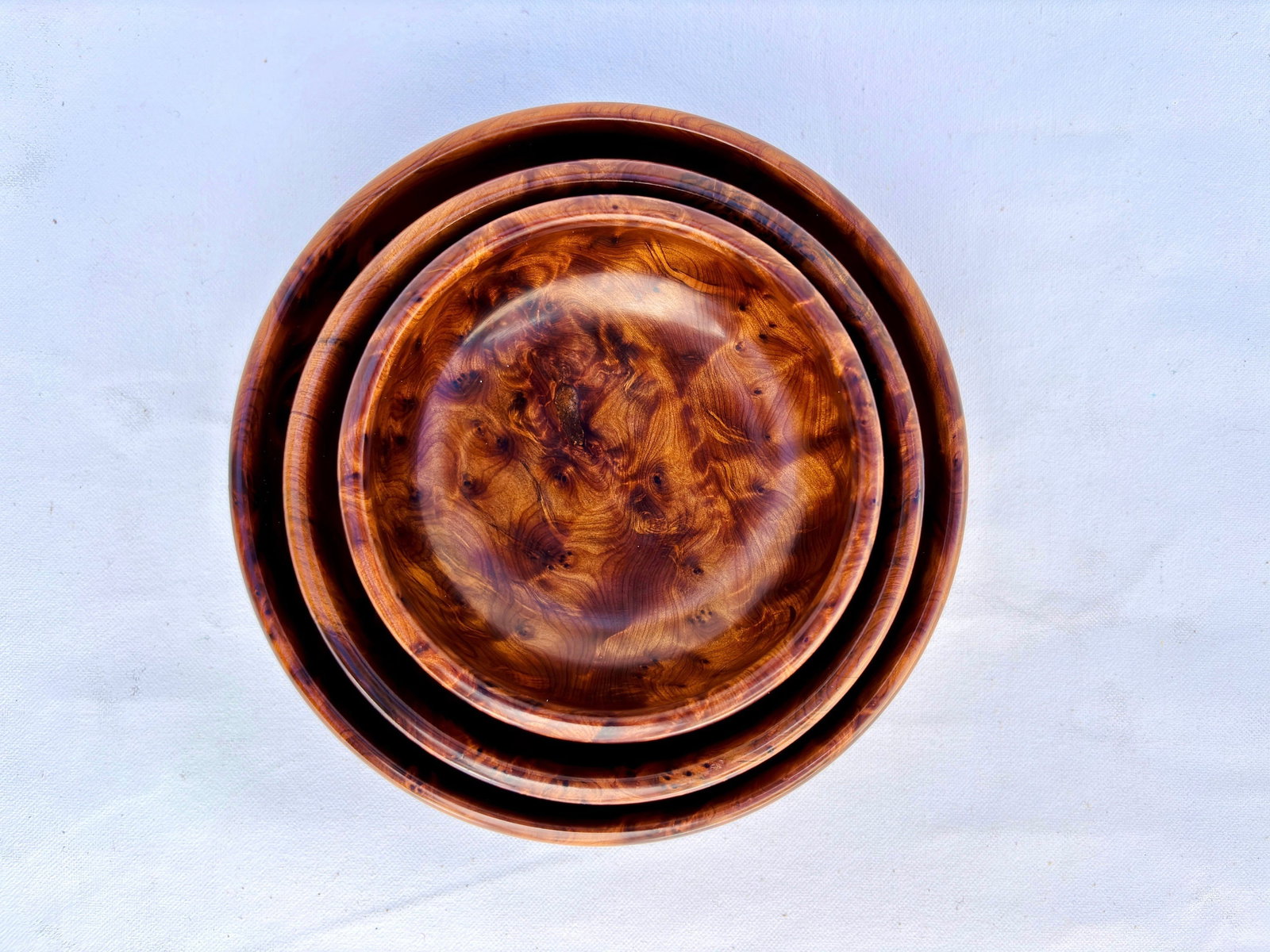 Lockable Thuya Burl Wood Jewelry Box - 6