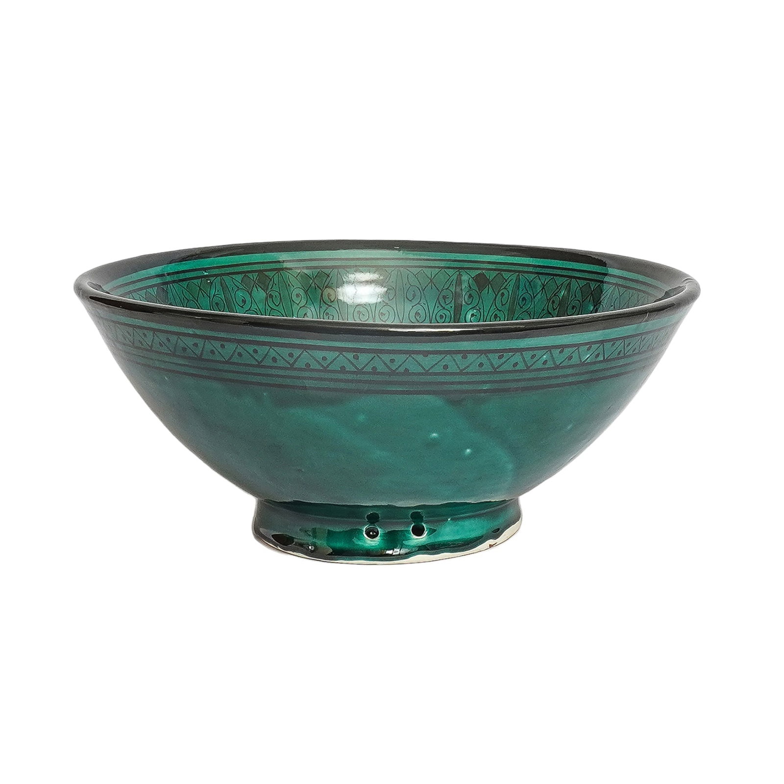 Vintage Glazed Handcrafted Clay Pottery Bowl – Natural Pigments - 3