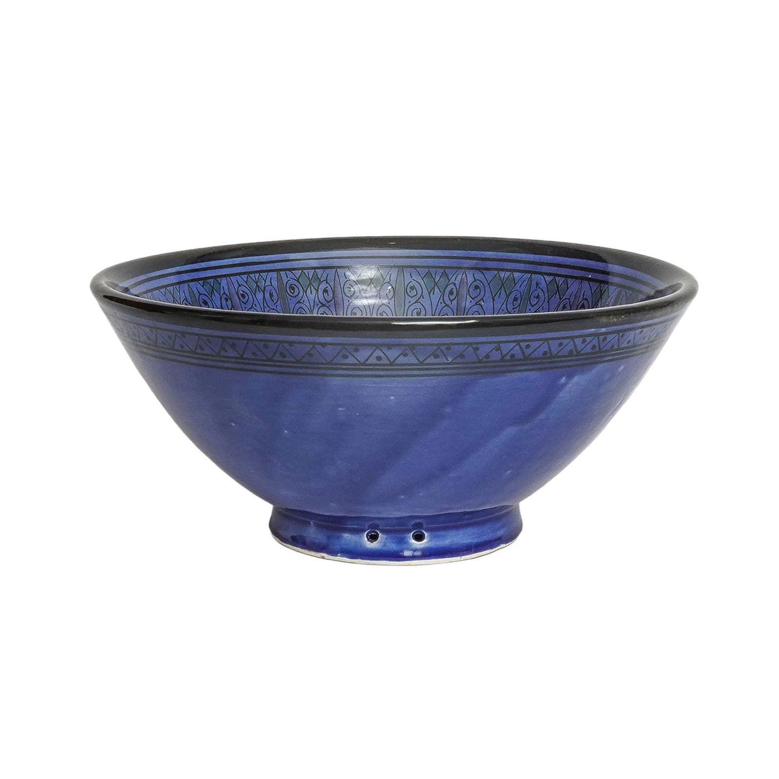 Vintage Glazed Handcrafted Clay Pottery Bowl – Natural Pigments - 7