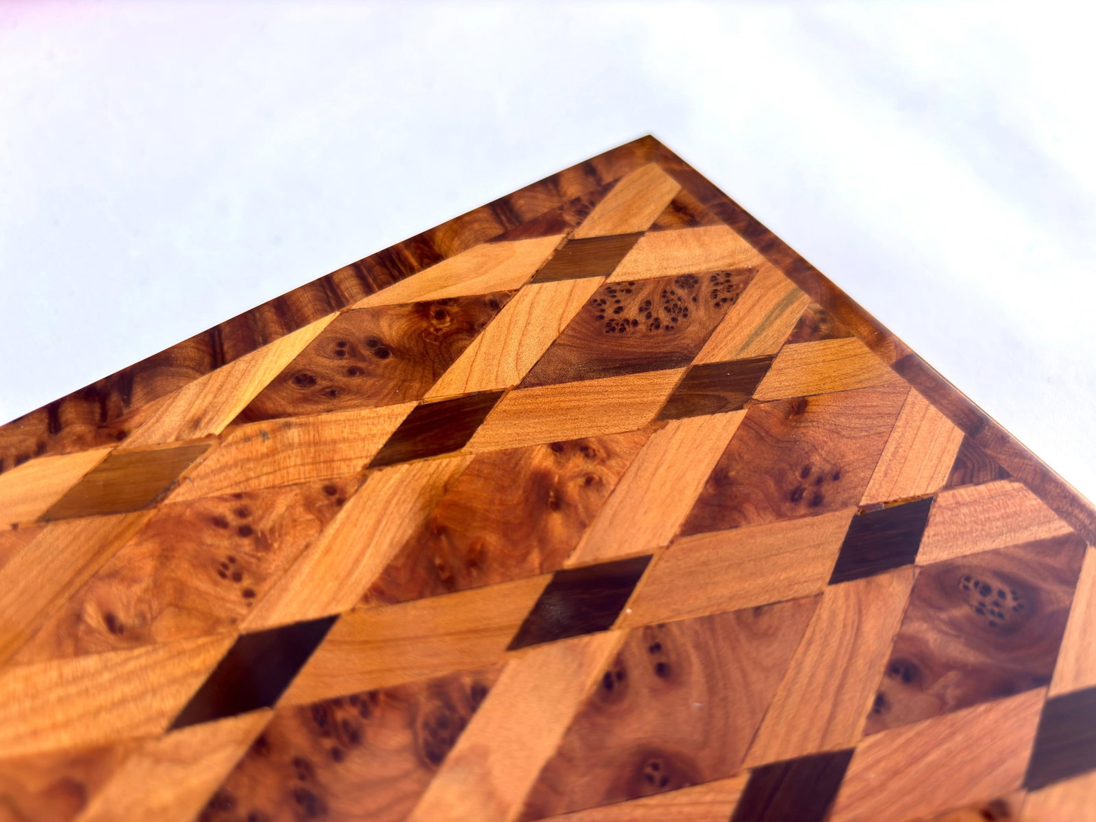 Thuya Burl Wood Jewelry Box – 8 × 5" - 8