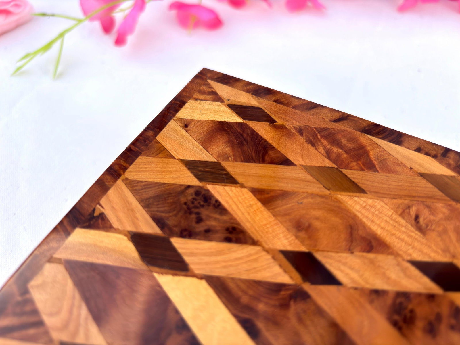 Thuya Burl Wood Jewelry Box – 8 × 5" - 9