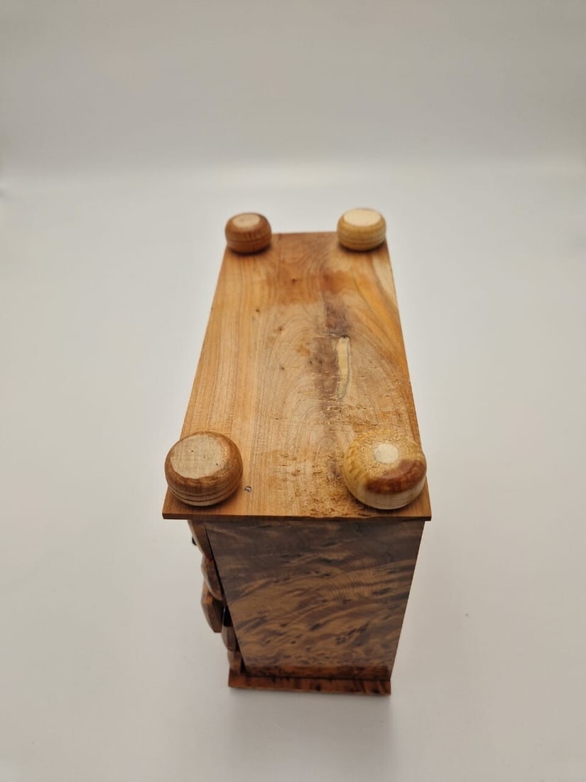 7-Drawer Thuya Burl Wood Jewelry Box - 4