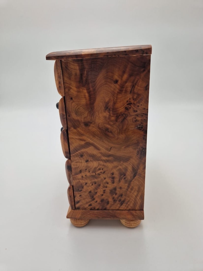 7-Drawer Thuya Burl Wood Jewelry Box - 5