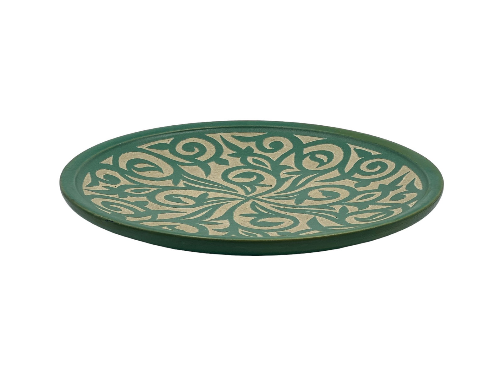 Handcrafted Mint Clay Pottery Plates – Natural Pigments - 6