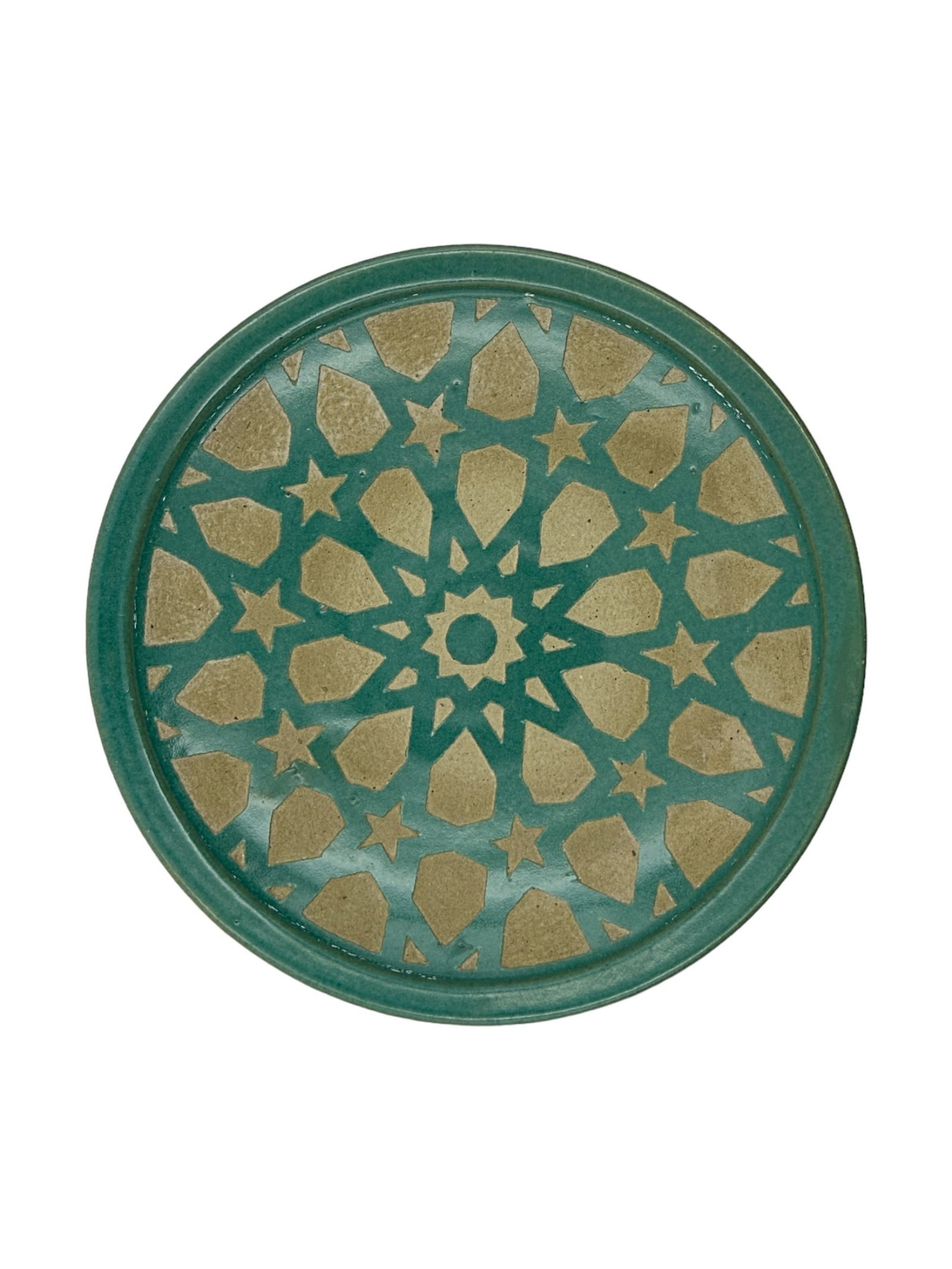 Handcrafted Mint Clay Pottery Plates – Natural Pigments - 7