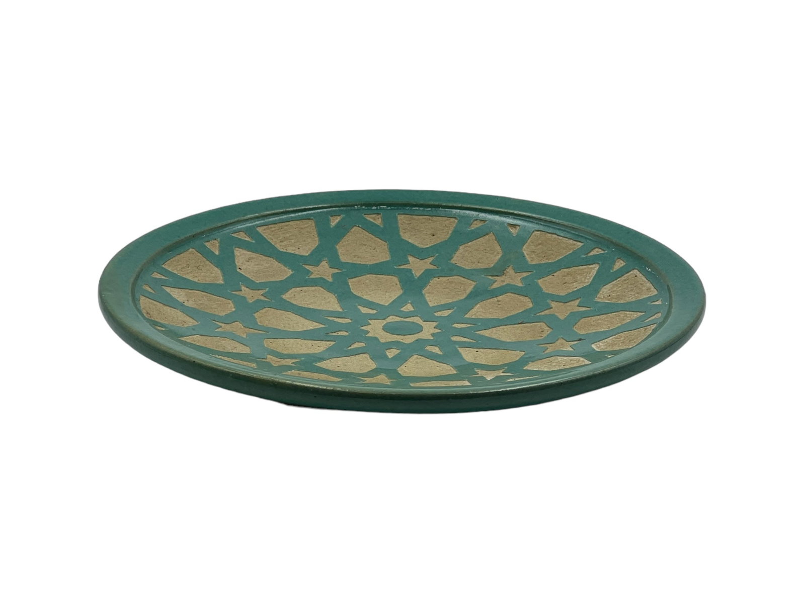 Handcrafted Mint Clay Pottery Plates – Natural Pigments - 8