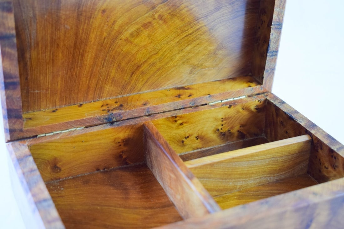 Thuya Burl Wood Jewelry Box – 7.75" × 5" × 2.75" - 6