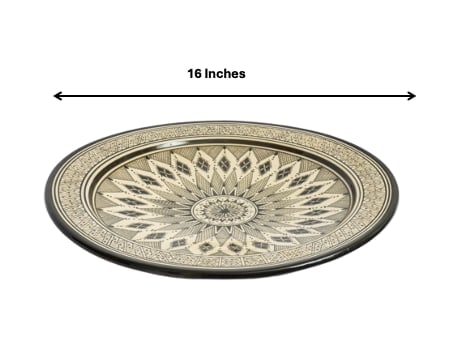 Vintage Square Handcrafted Clay Pottery Plate – Natural Pigments - 17