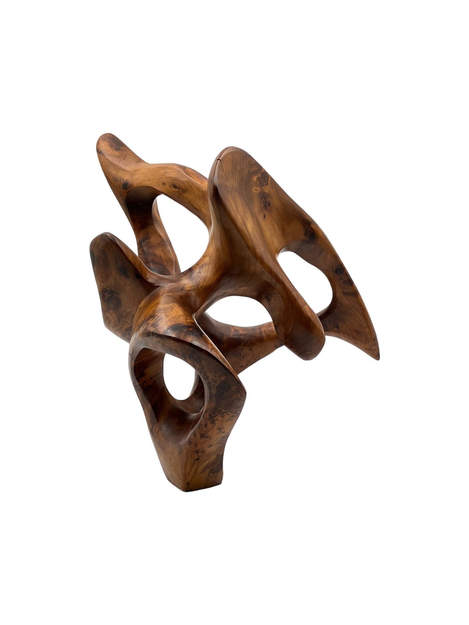 Handcrafted Thuya Wood Decorative Sculpture - 3