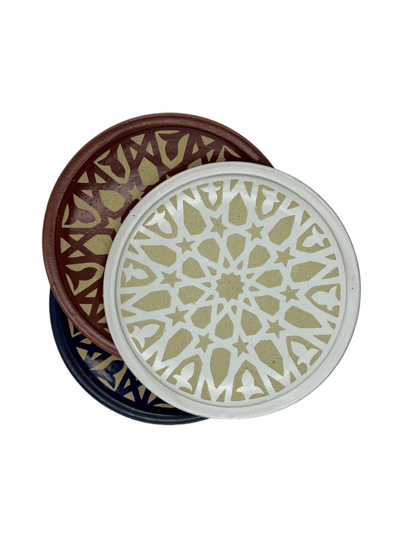 Handcrafted Emerald Clay Pottery Plate – Natural Pigments - 12