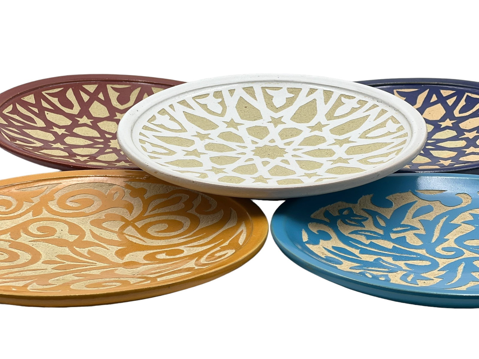 Handcrafted Emerald Clay Pottery Plate – Natural Pigments - 7