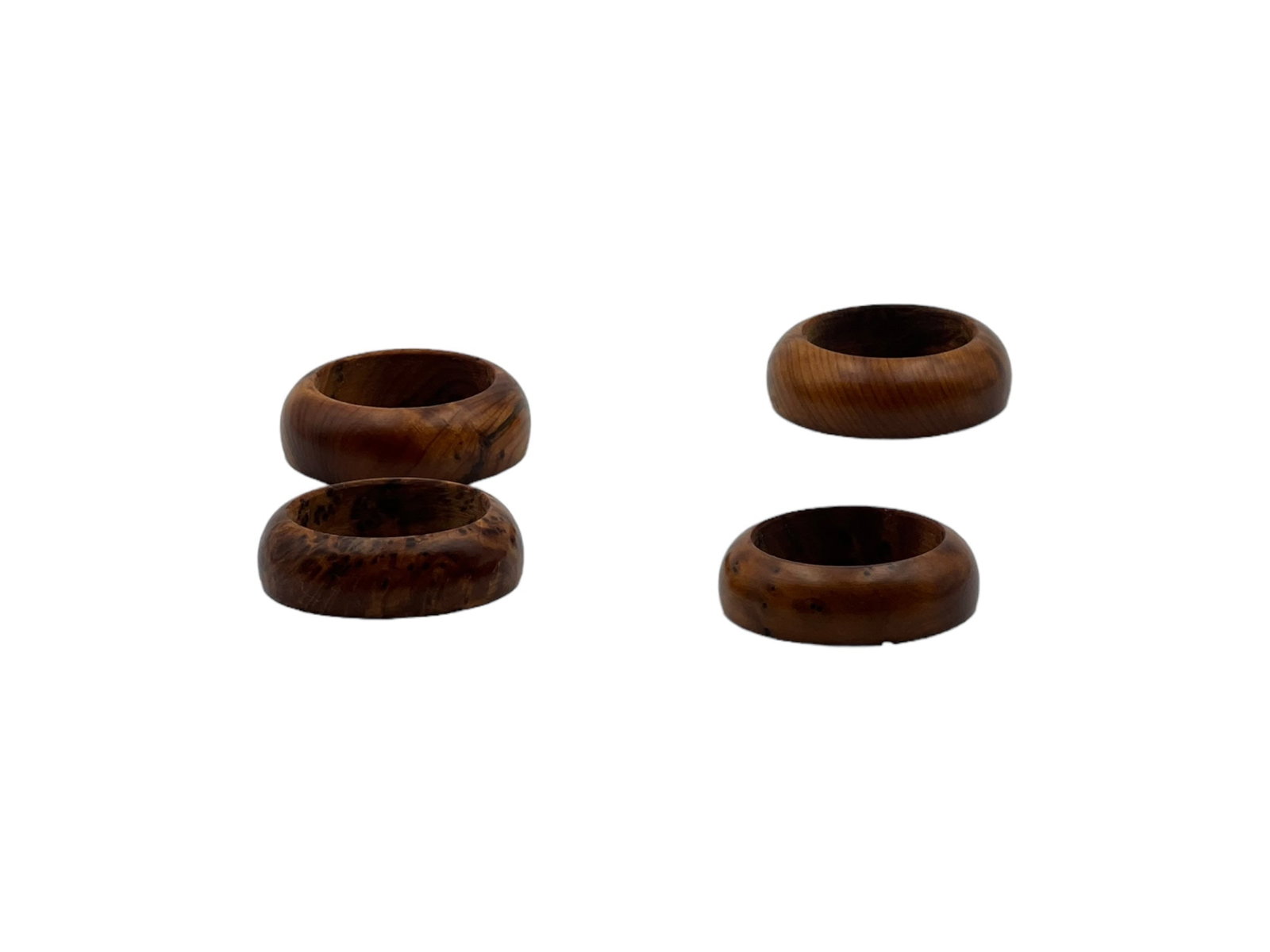 Handcrafted Thuya Wood Decorative Egg with Stand - 3