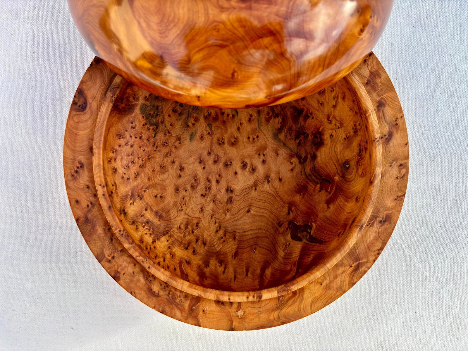 Lockable Inlaid Thuya Burl Wood Jewelry Box – 9 × 9" - 7