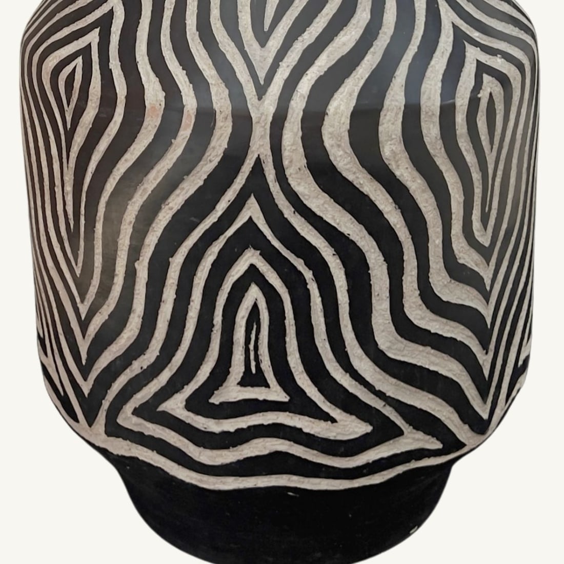 Handmade Artisan Sculptural Clay Vase - 4