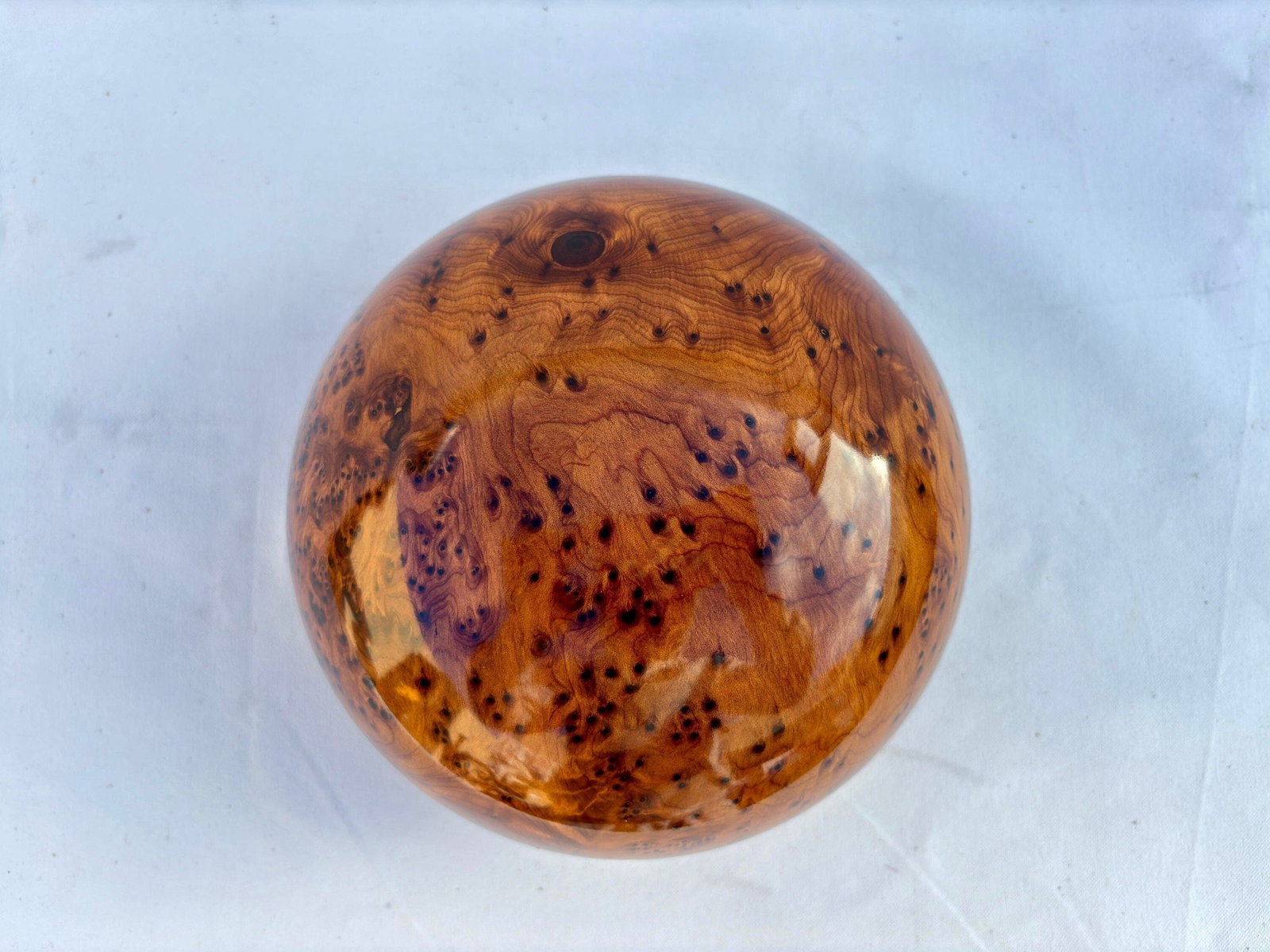 Lockable Thuya Burl Wood Jewelry Box – 8 × 8" - 2