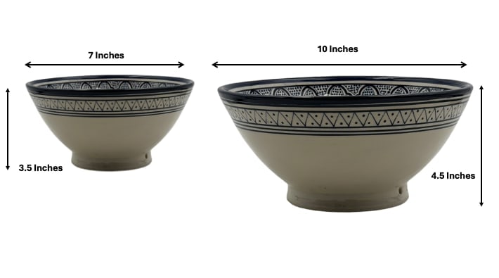 Vintage Handcrafted Clay Pottery Bowl – Natural Pigments - 12