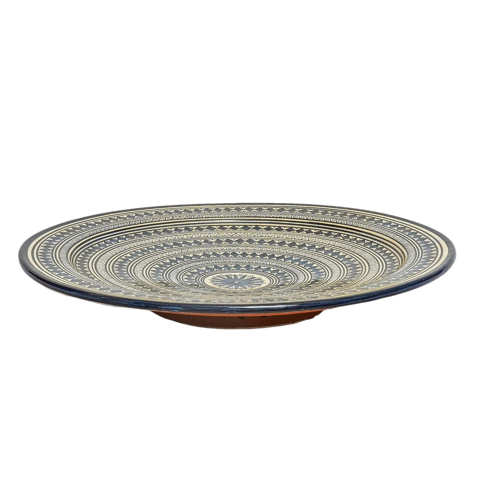 Vintage Handcrafted Clay Pottery Plate – Natural Pigments - 2