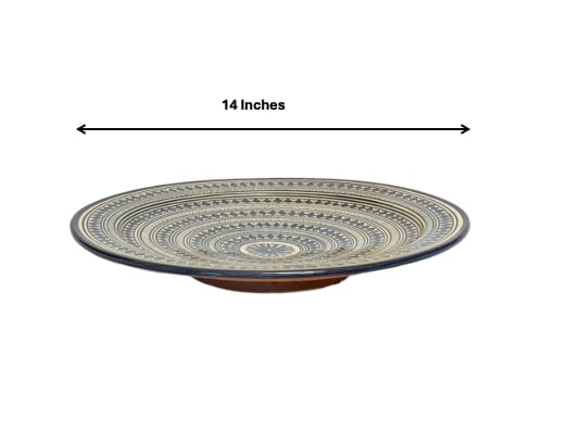 Vintage Handcrafted Clay Pottery Plate – Natural Pigments - 3