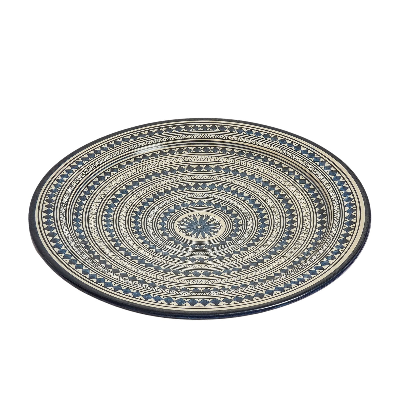 Vintage Handcrafted Clay Pottery Plate – Natural Pigments - 4