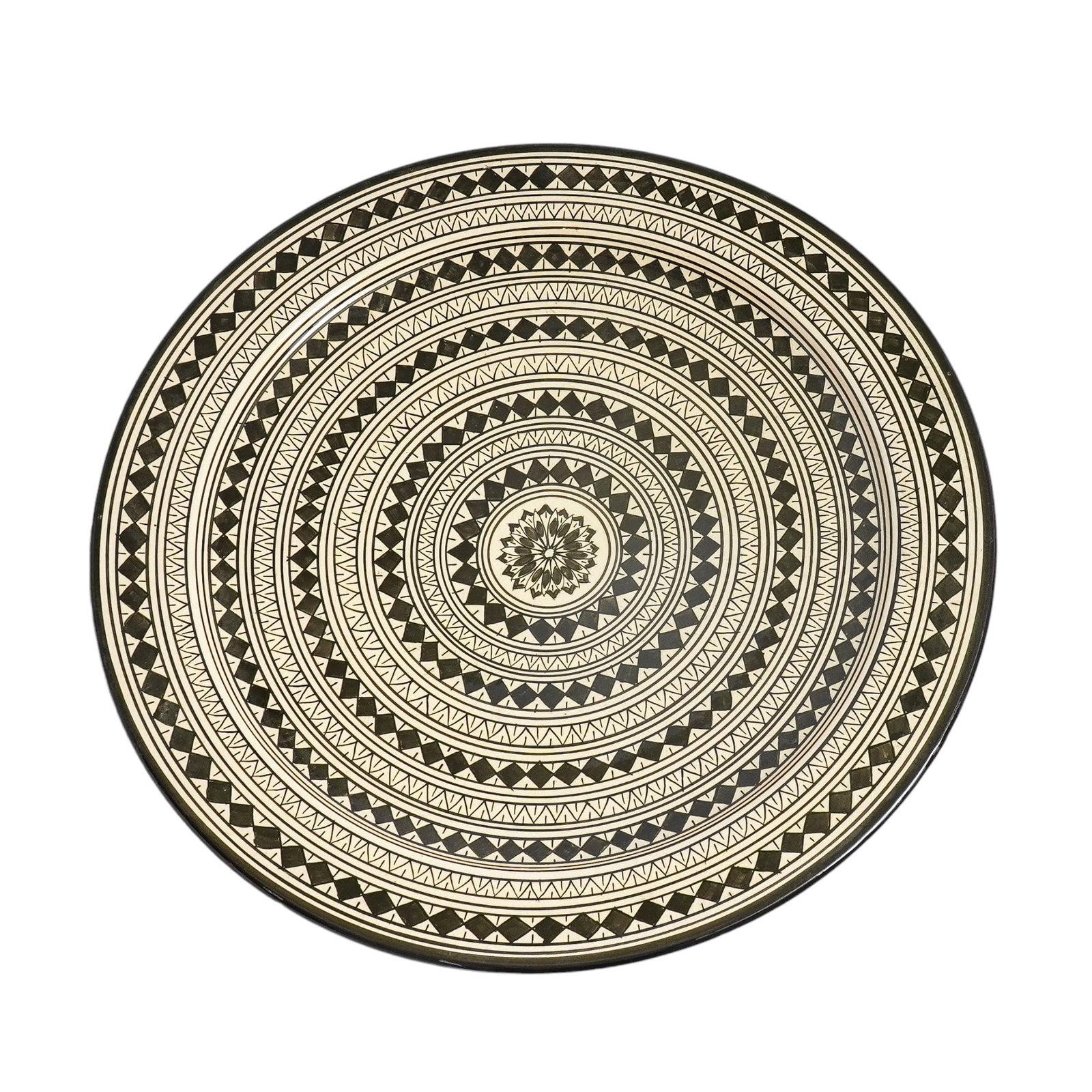 Vintage Handcrafted Clay Pottery Plate – Natural Pigments - 5