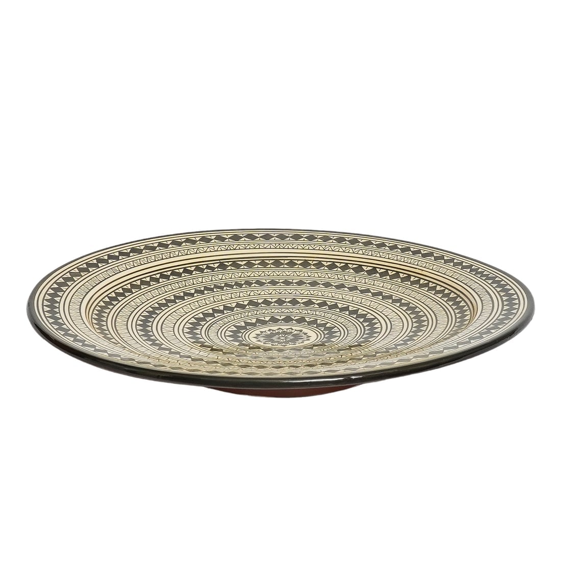 Vintage Handcrafted Clay Pottery Plate – Natural Pigments - 6