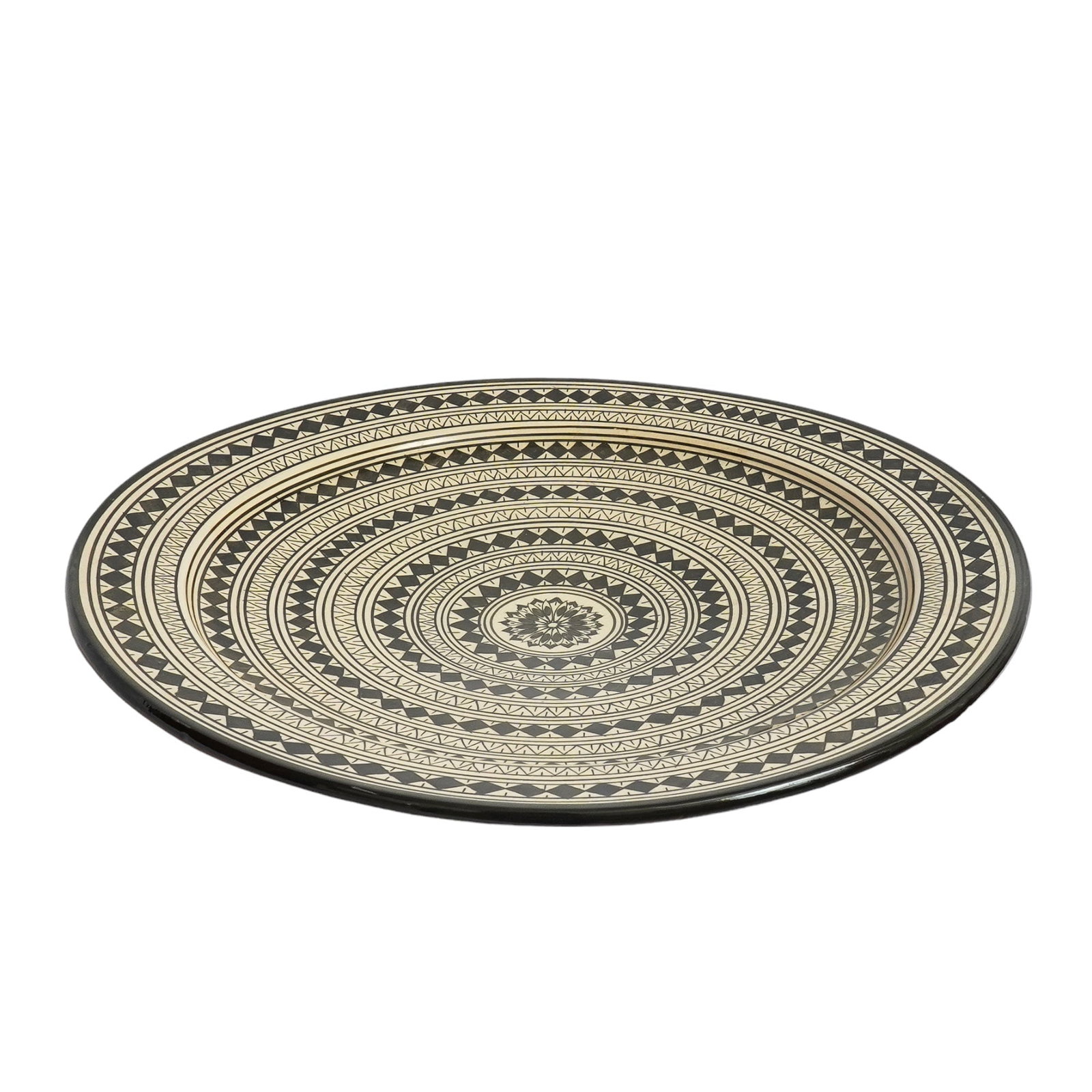 Vintage Handcrafted Clay Pottery Plate – Natural Pigments - 7