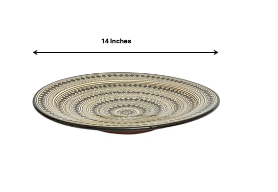 Vintage Handcrafted Clay Pottery Plate – Natural Pigments - 8