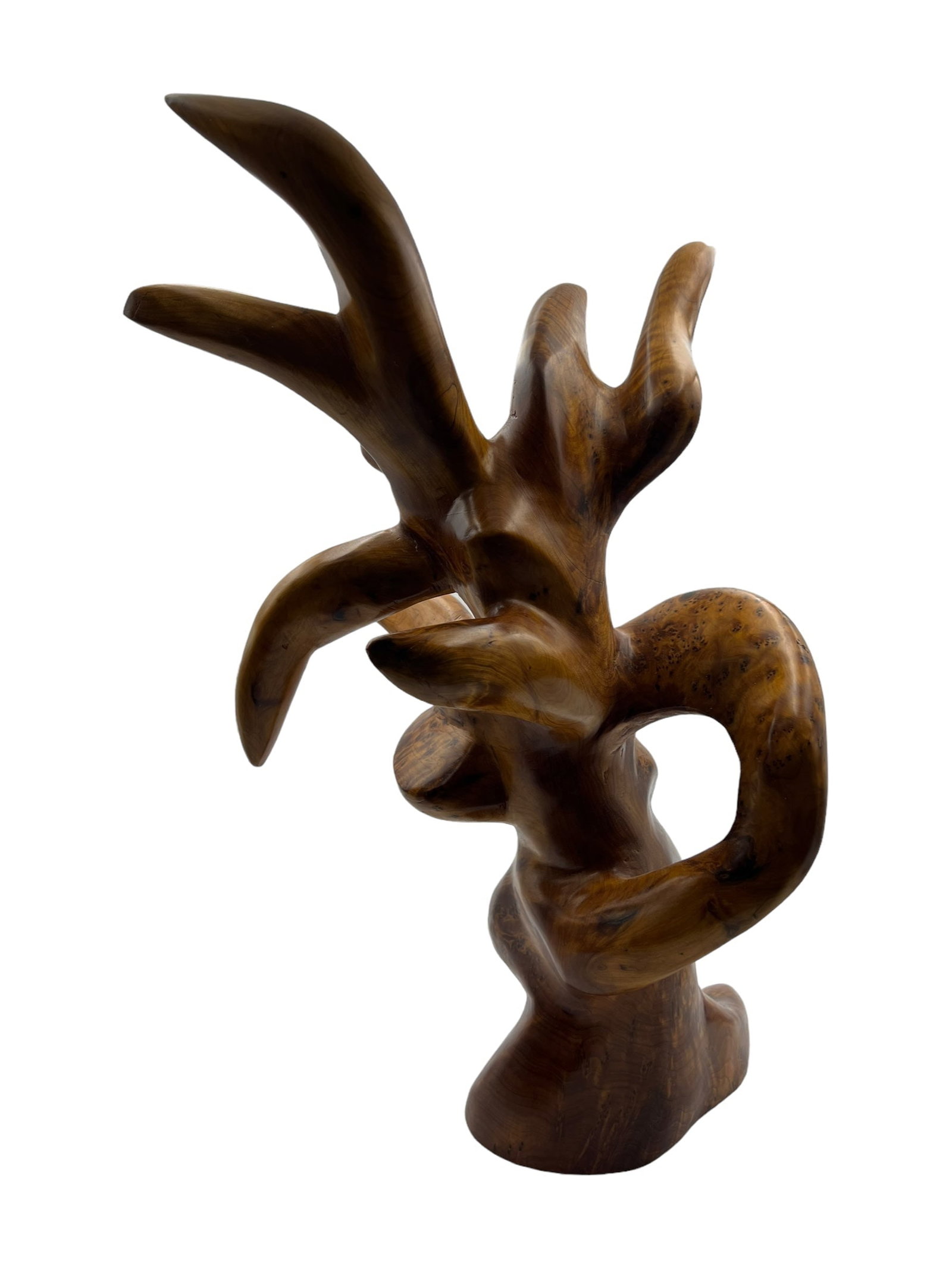 Handcrafted Thuya Wood Decorative Sculpture - 3