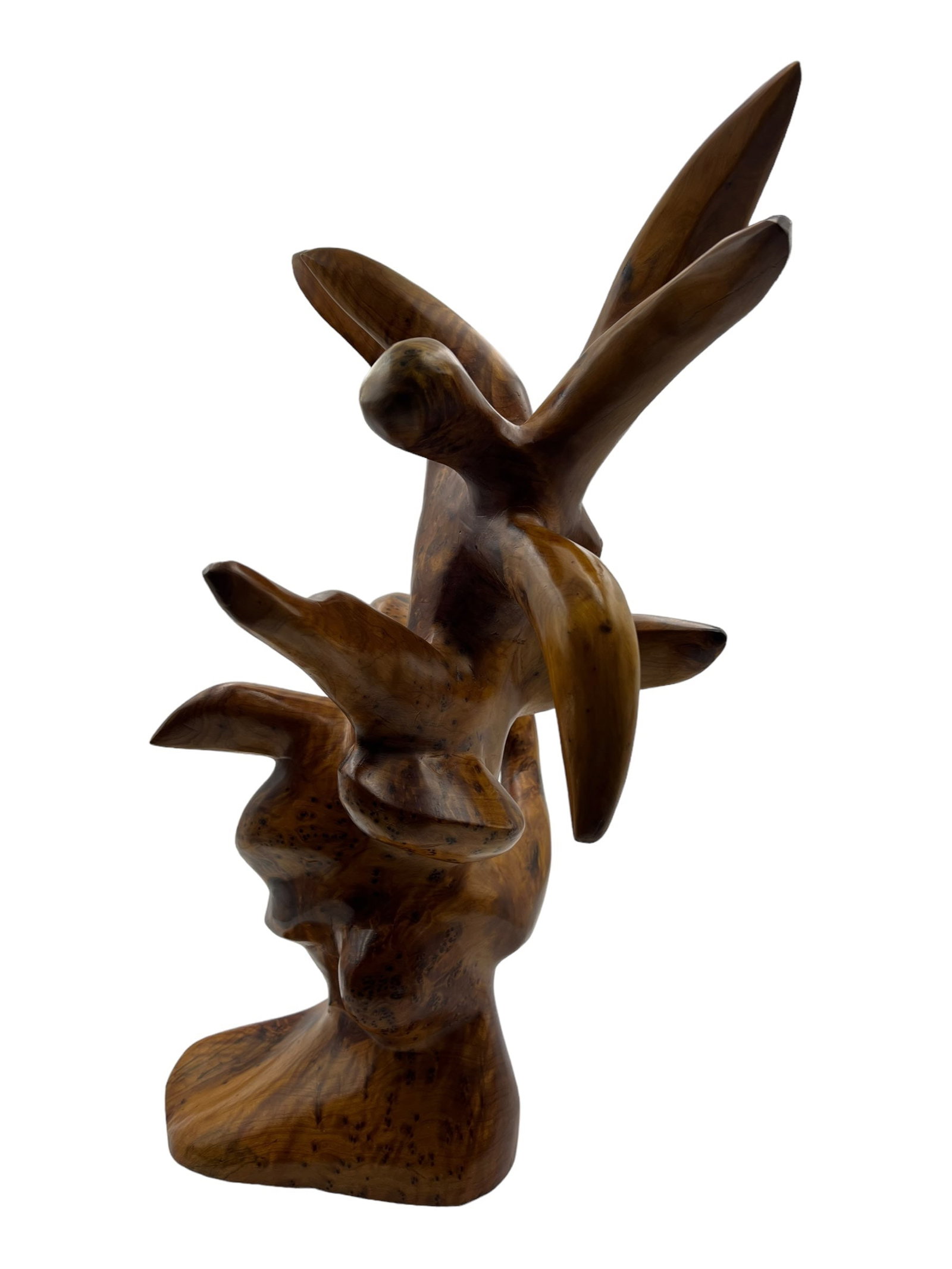 Handcrafted Thuya Wood Decorative Sculpture - 4